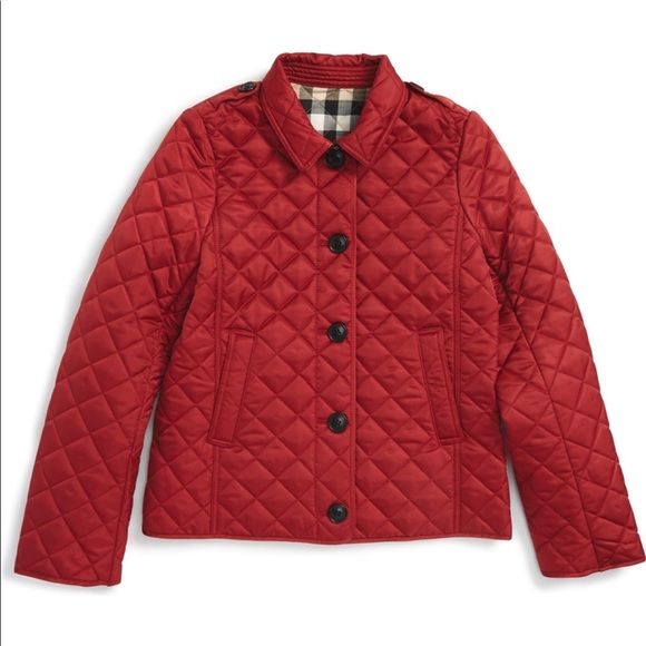 Mini Ashurst Quilted Jacket Girl's Burberry 'Mini Ashurst' Quilted